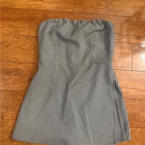 Urban Outfitters Black and White Strapless Dress